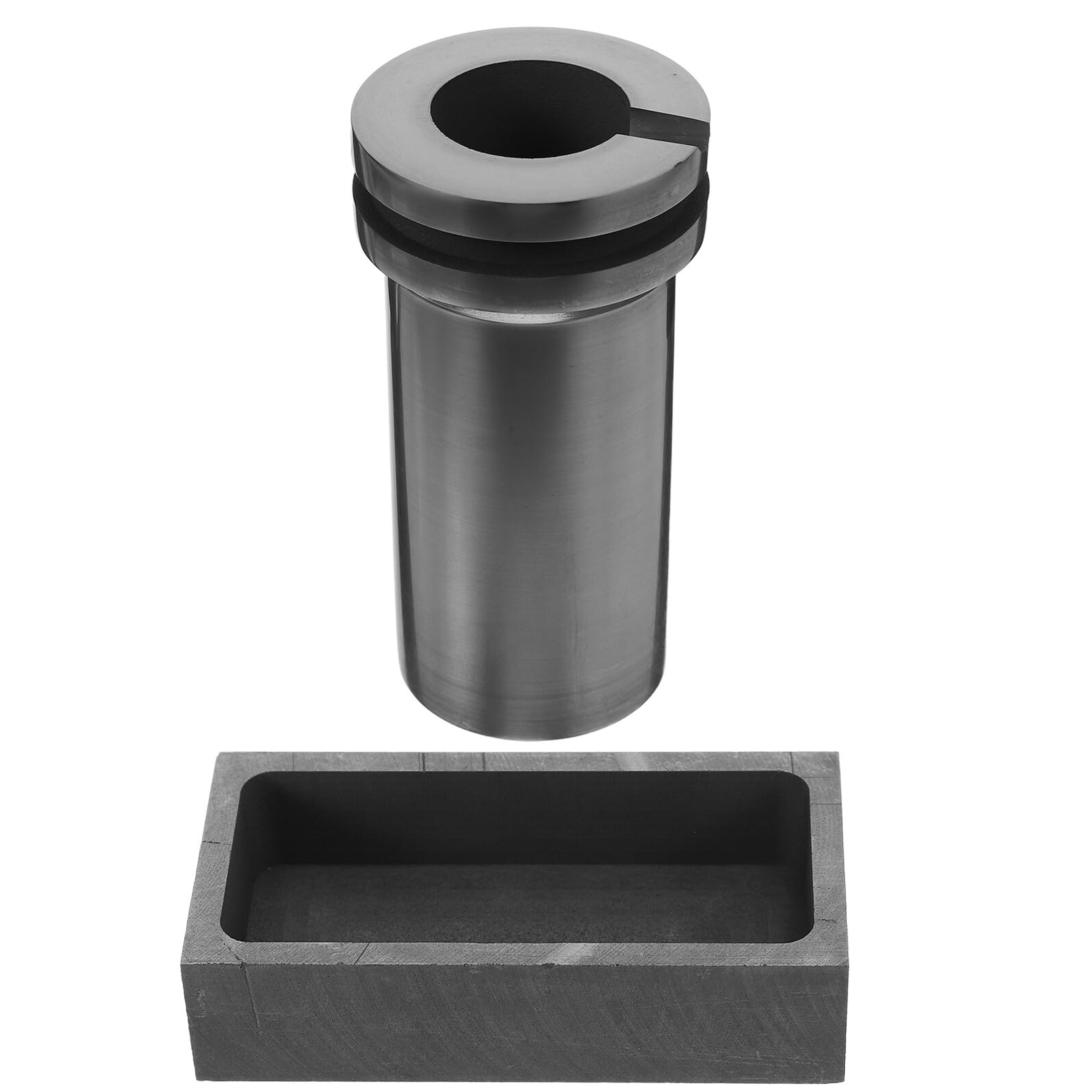 Anneome Graphit Gussformen und Schmelzofenbetrieb Geeignet für Laborforschung Graphittiegel 2 Stück 1kg Schwarz für Schmuckschmelzwerkzeuge und Kupferschmelzwerkzeuge
