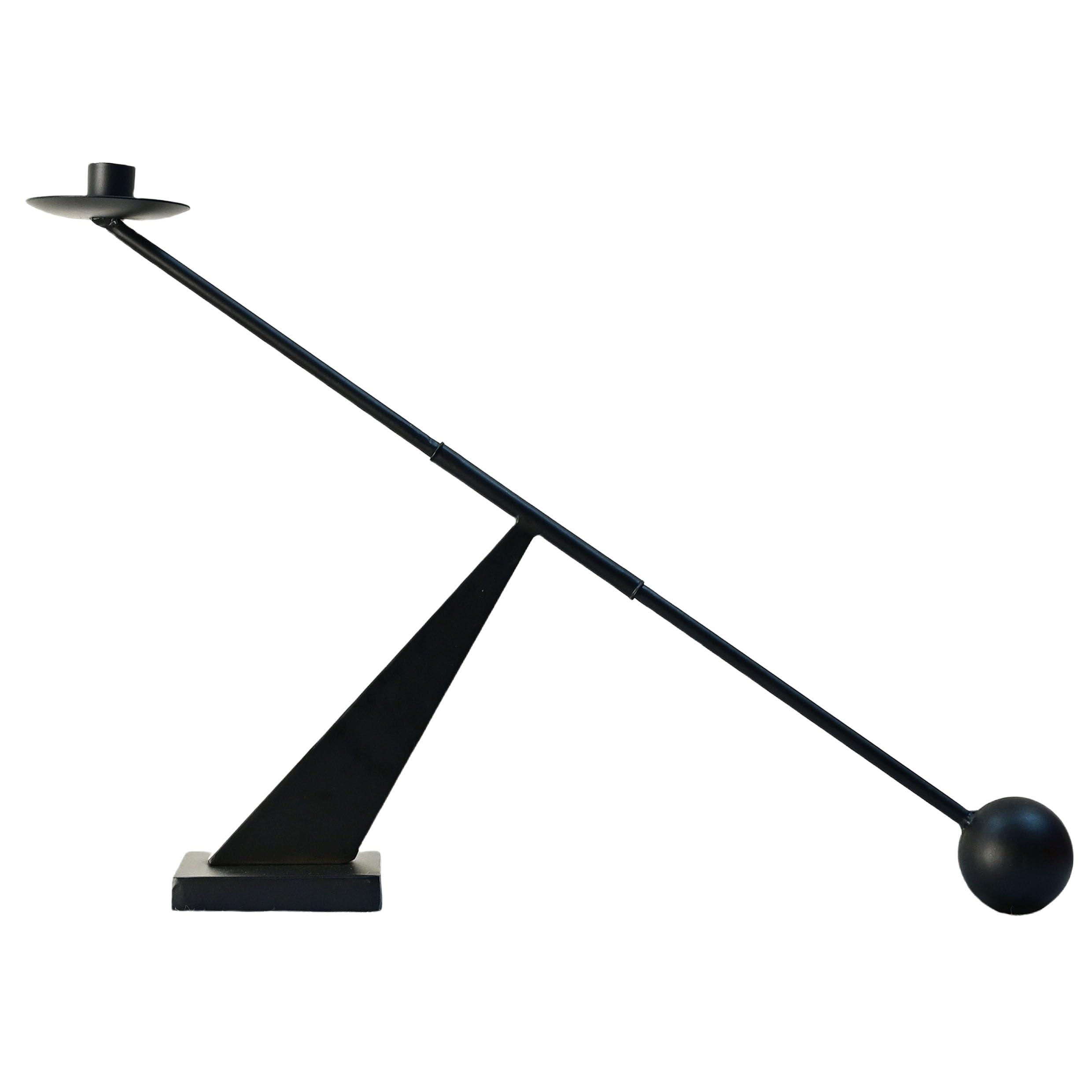 Moderner Kerzenhalter aus schwarzem Metall, dekorativer Kerzenständer, konische Kerzenhalter, Heimdekoration, 48,3 cm
