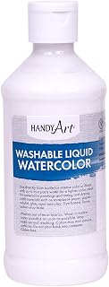 Handy Art Washable Liquid Watercolor 8 ounce, Mixing White