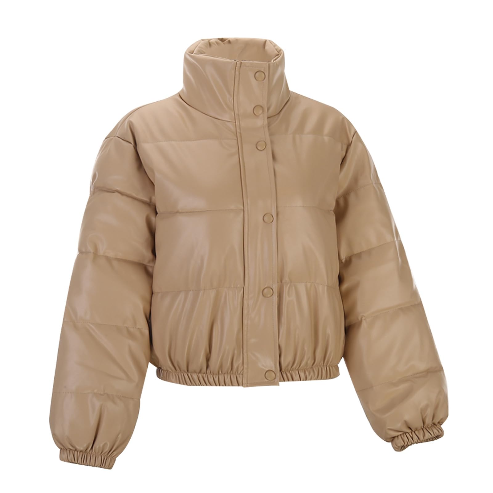 Genérico Abrigo Ligero Mujer,Chaqueta Corta Acolchada Con Cuello Alto Para Mujer Abrigo CáLido De Invierno Ropa De Abrigo Informal Acolchada Abrigos De Moda