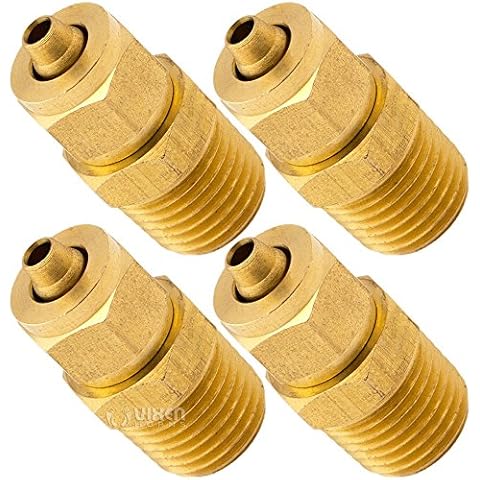 Vixen Horns 1/4" NPT (Male) Compression Fitting for 3/8" OD Tubes for Train/Air Horn Tanks - Bundle of Four Fittings VXA7714-4 Cover