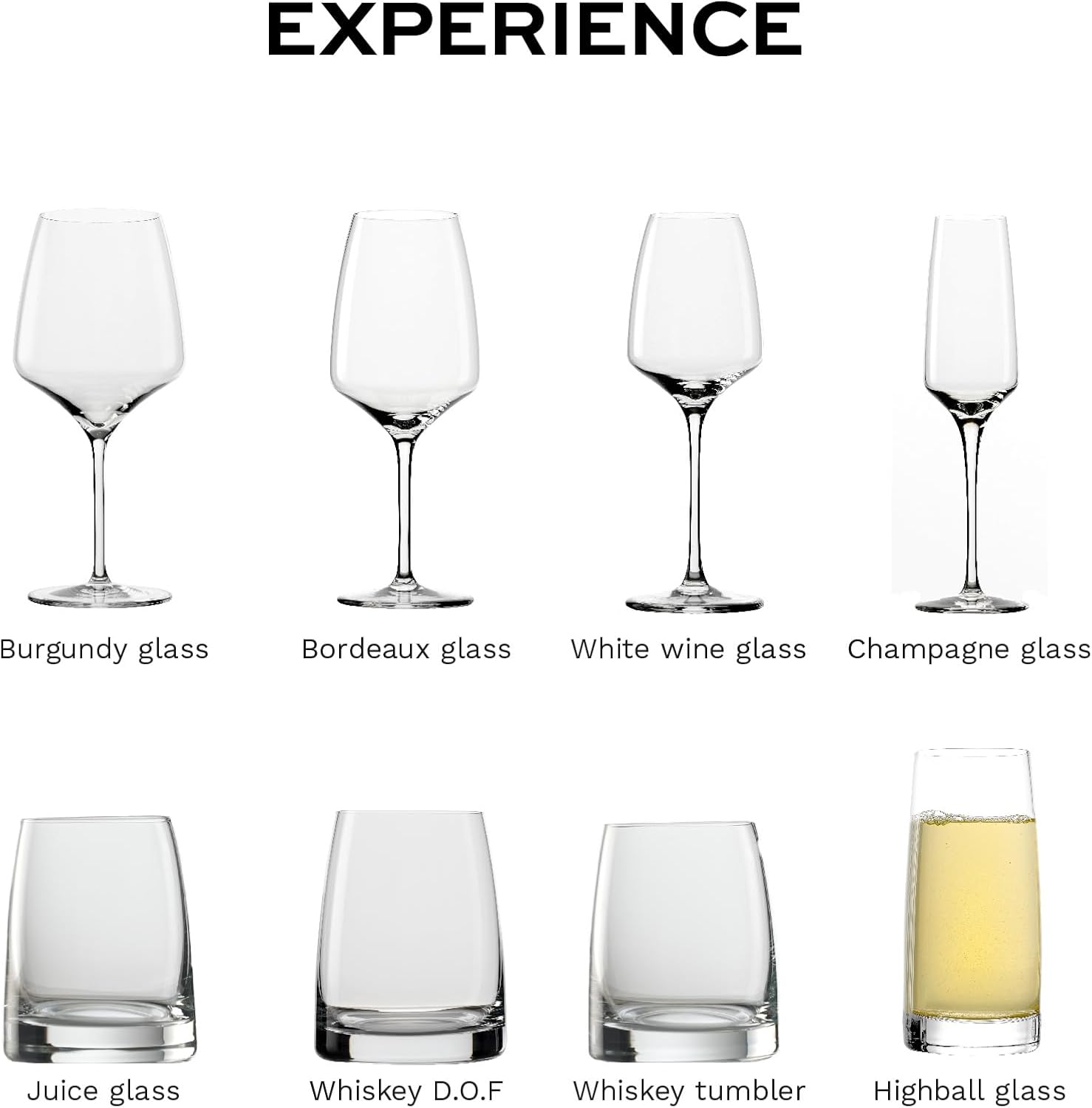 Stölzle Lausitz Highball Glasses Small Experience Set of 6, 12.25 oz – Elegant Glasses for Water Drinks & Juice – Premium Crystal Cocktail Glasses – Dishwasher & Shock-Resistant Made in Germany