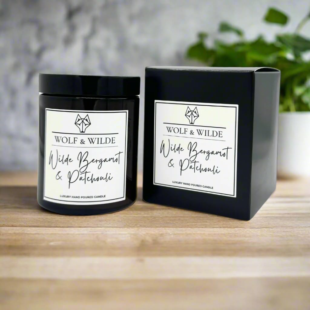 Scent Selection Wilde Bergamot & Patchouli Scented Candle 180Ml. A Premium, Luxury Handmade Scented Candle By Wolf & Wilde