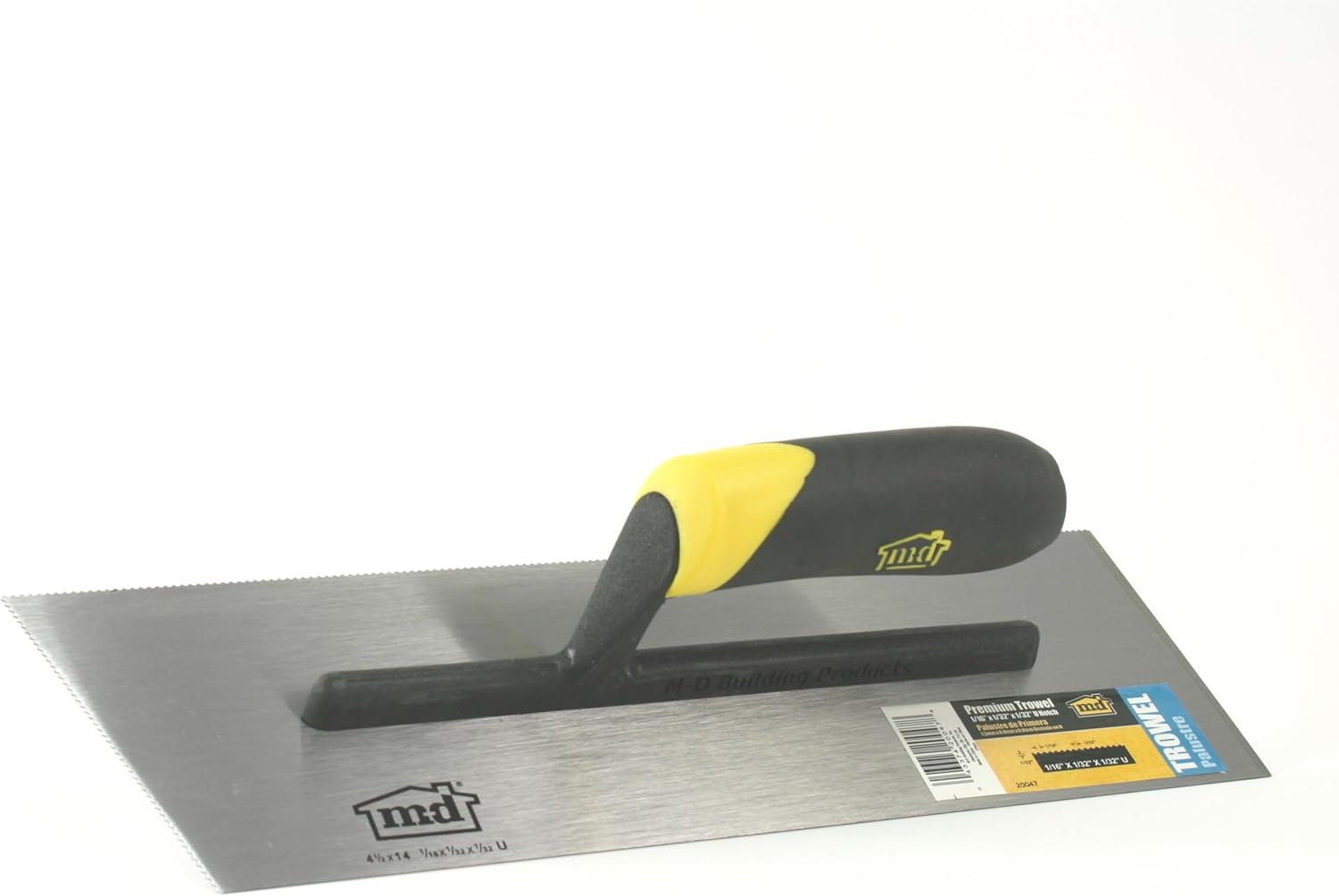 M-D Building Products 20055 1/8 in. x 1/8 in. x 1/8 in. Premium U Notch Trowel