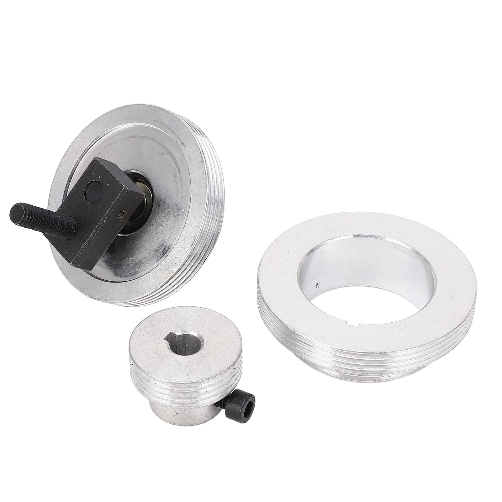 Gonetre Polea con Rodamiento de Correa, Aleación de Aluminio para Mini Torno MX-210 WM-210 8x16 220x400 220x600 220x750, con Reemplazo de Transmisión por Correa del Motor