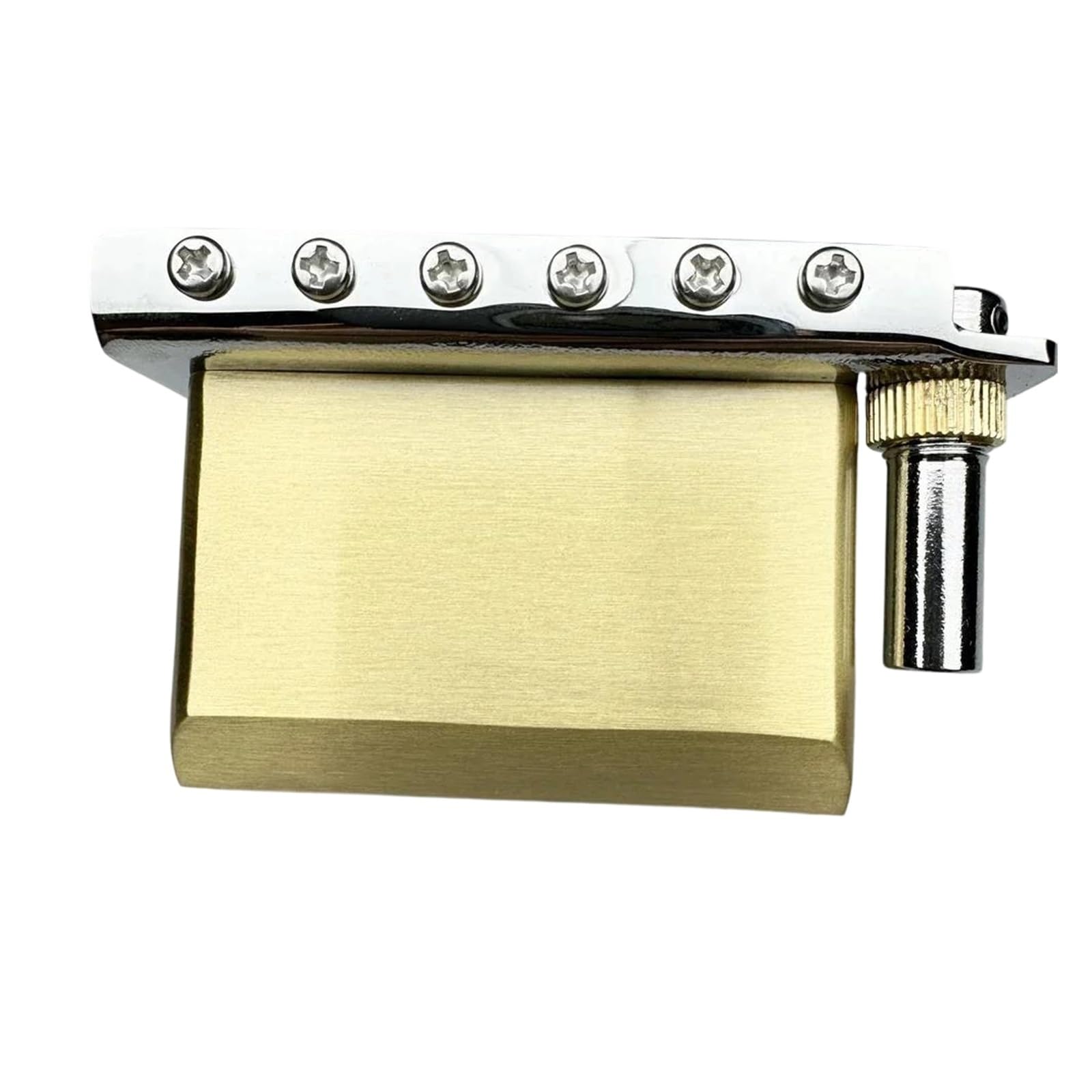 Puente Trémolo Para Guitarra Eléctrica Con Bloque De Latón Y Montura Plateada Cromada | Puente de guitarra