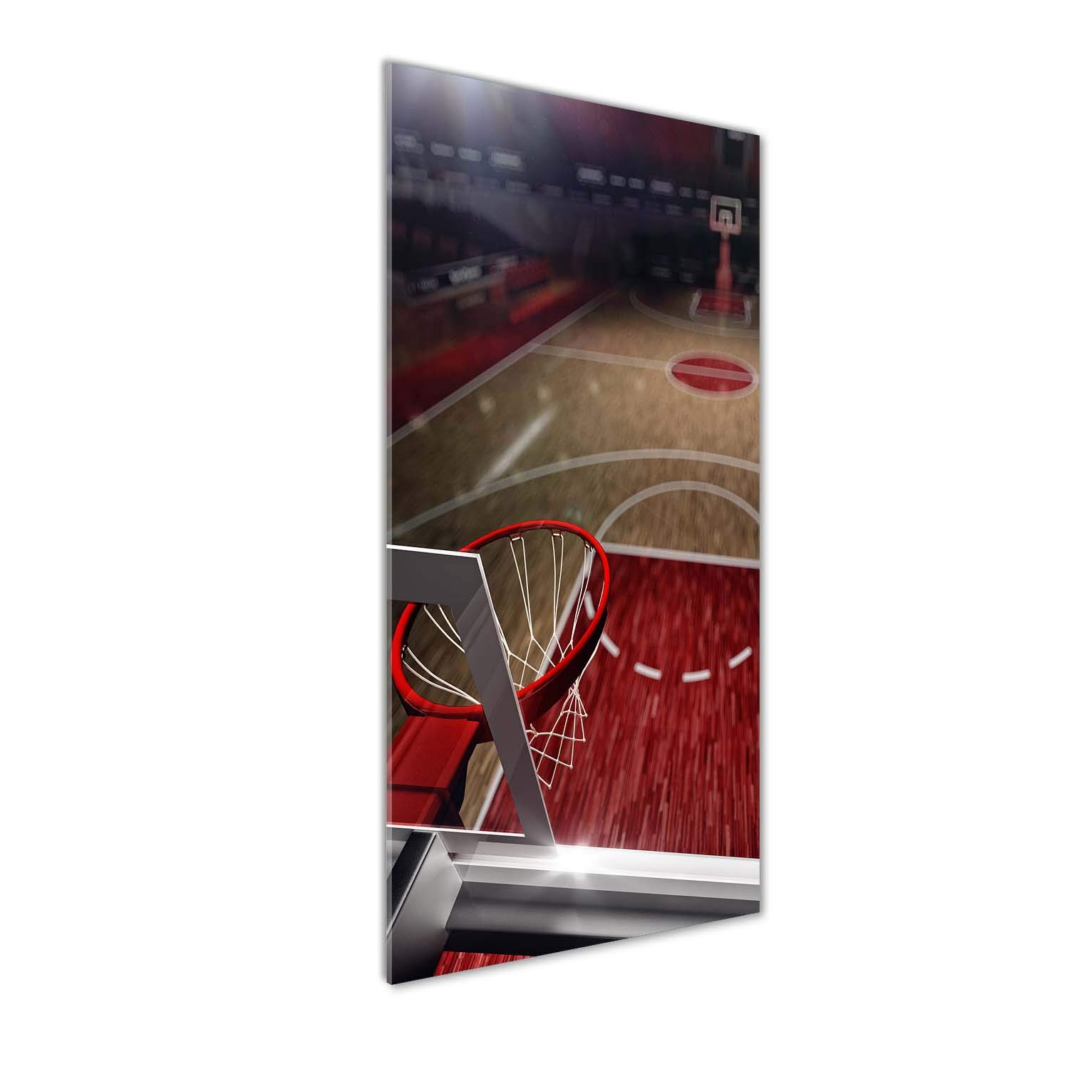 Image sur verre acrylique terrain de basket-ball déco murale sport