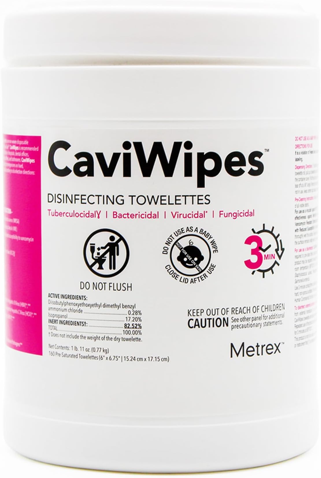 Cavicide and CaviWipes, CaviWipes, 160/pop-up dispenser, fragrance free