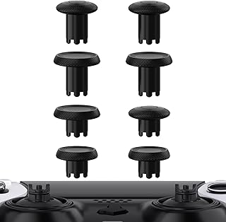 eXtremeRate ThumbsGear Interchangeable Thumbsticks for PS5 Edge Controller, Replacement Black Analog Thumb Sticks Caps for Price In India