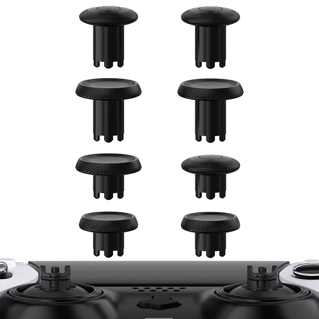 eXtremeRate ThumbsGear Interchangeable Thumbsticks for PS5 Edge Controller Replacement Black Analog Thumb Sticks Caps for PS5 Edge Controller