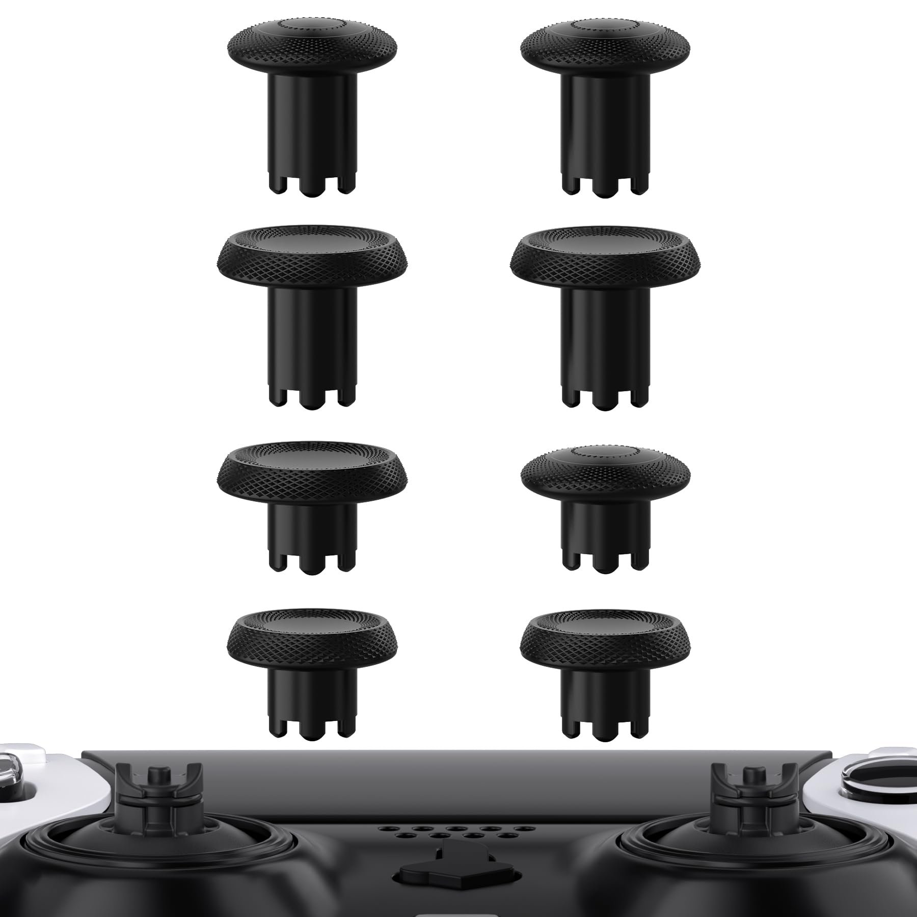 eXtremeRate ThumbsGear Interchangeable Thumbsticks for PS5 Edge Controller Replacement Black Analog Thumb Sticks Caps for PS5 Edge Controller