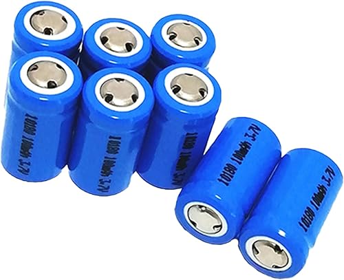 Miniatura 5 de Compatible para 4 unids 3.7 V 10180 batería recargable de iones de litio baterías de celda de iones de litio pilas 100 mAh para linterna led