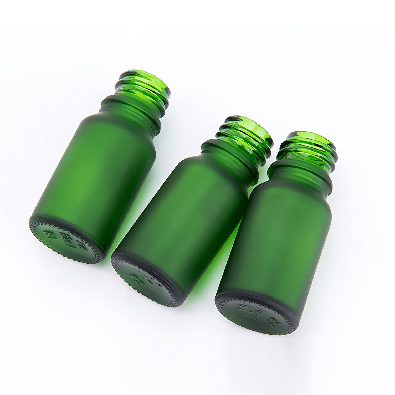 24 Stück 100 ml Gefrostet Grünglas Pipettenflasche mit Weiß Originalitätsverschluss Pipettenring, Leere Klar Glasflasche Glaspipette Tropfflaschen für Ätherische Öle Aromatherapie