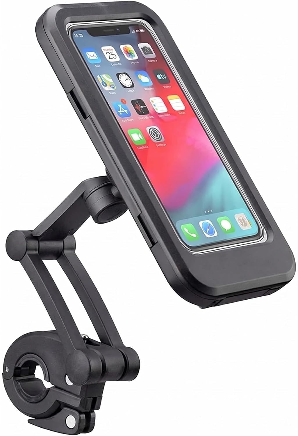 Waterproof Bike Phone Mount with 360° Rotating Adjustable Arm - Universal Handlebar Clamp Holder for Motorcycles & Bicycles - Anti-Shake Shockproof Case for All Smartphones-image-26