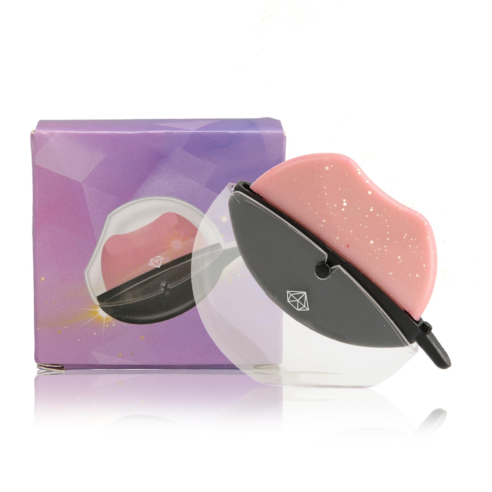 Pintalabios que Cambia de Color, Brillo de Labios Hidratante con Purpurina Fina, Pintalabios Perezoso con Forma de Labios, Copa Antiadherente Pigmentada de Larga Duración (#3)