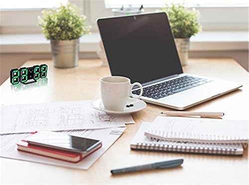 Miniatura 5 de Trade Reloj de pared electrónico LED, reloj despertador de mesa LED digital 3D, pantalla de 2412 horas, reloj despertador de plástico, reloj de