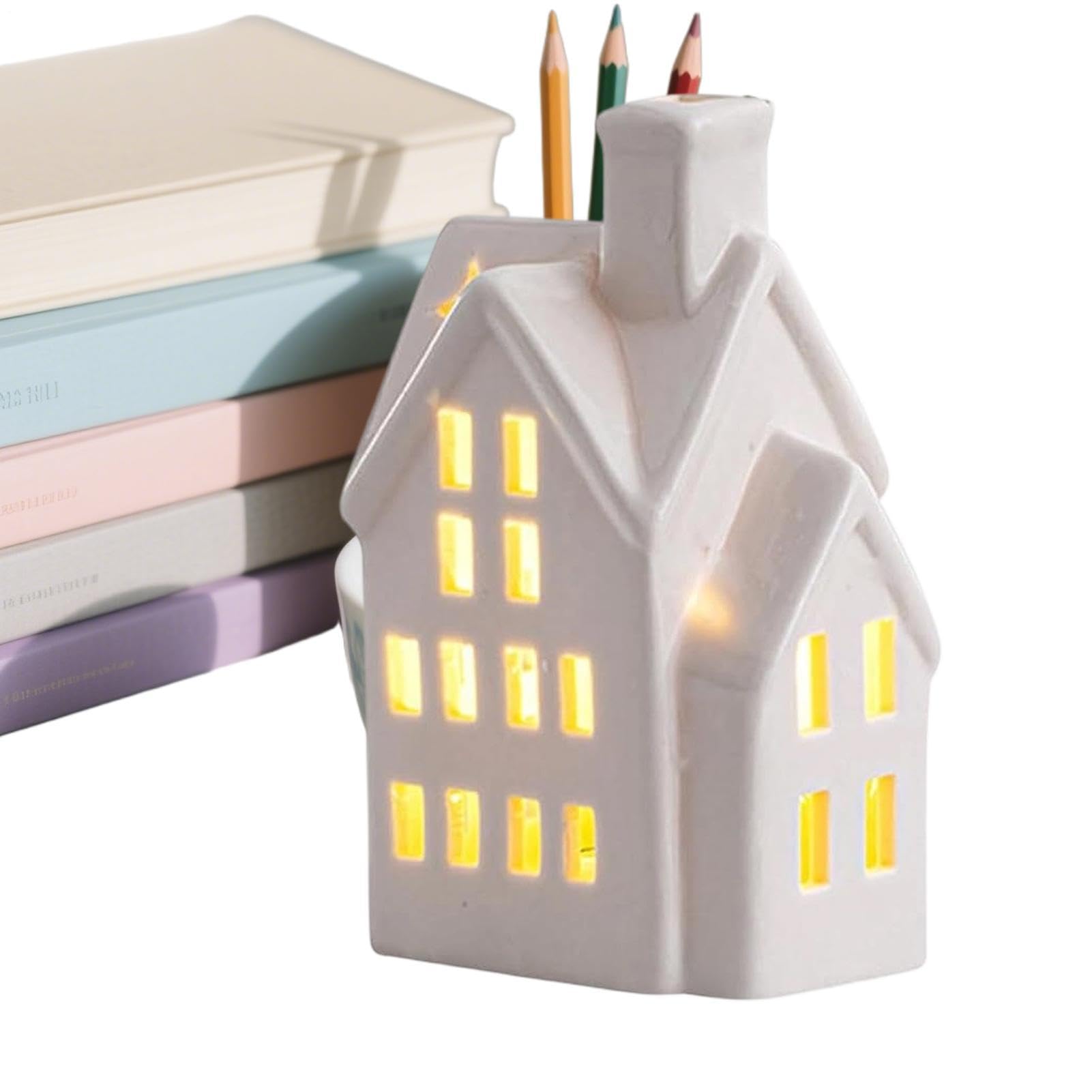 Casas de Navidad con luz LED: el centro de mesa que alegra tu hogar