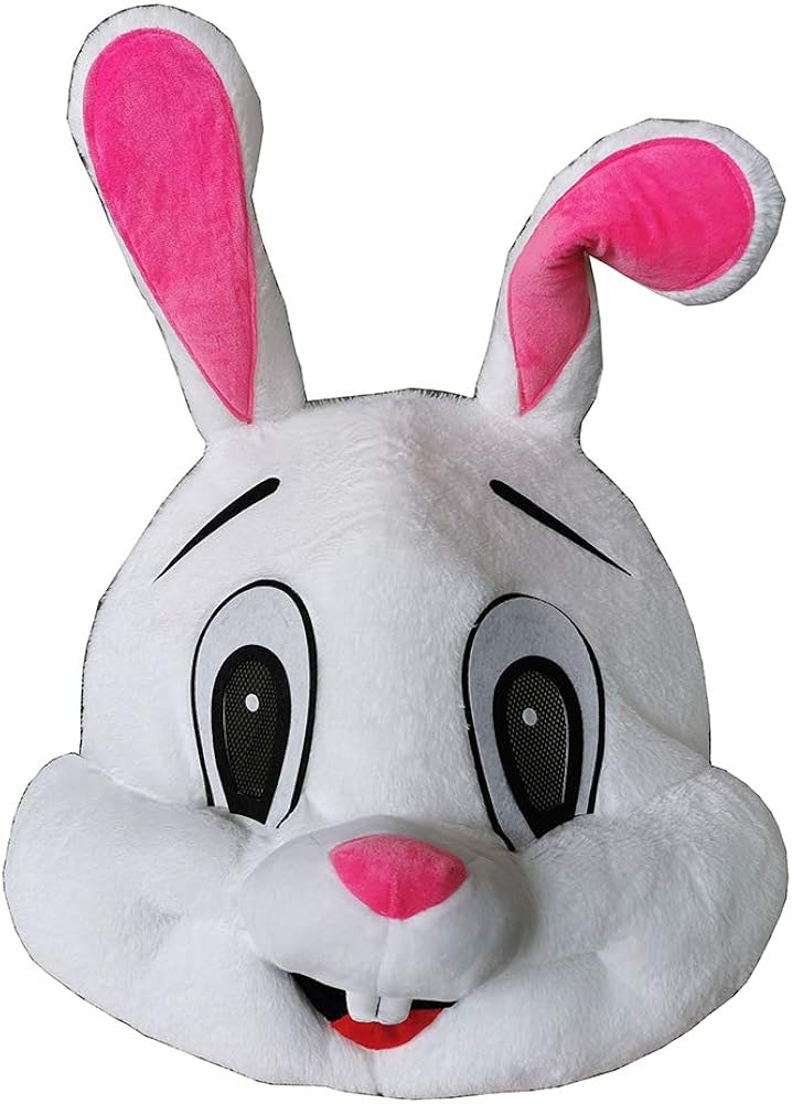 Easter Plush Bugs Rabbit Animal Head Mask Halloween Rabbit Mascot Costume