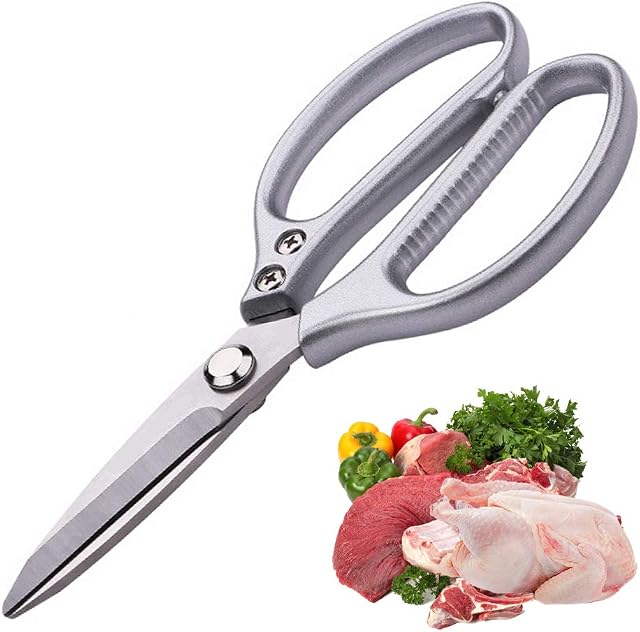 Kitchen Scissors Heavy Duty,Stainless Steel Multi-Purpose Utility Kitchen Scissors,Kitchen Shears Food Scissors Cooking Scissors for Poultry,Fish,Chicken,Bones,Meat,Dishwasher Safe