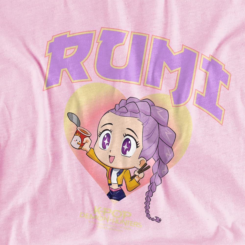 KPOP Demon Hunters KPOP Demon Hunters Huntrix Rumi Collegic Youth Kids Boy Girls Pull-Over Hoodie, Light Pink Felpa con Cappuccio Unisex - Bambini e Ragazzi (Pacco da 1)