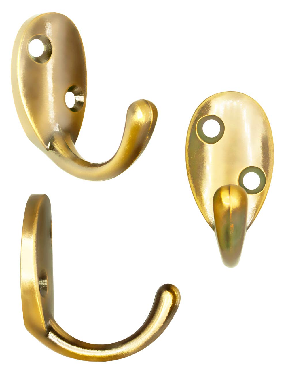 Fuxxer® Ganci antichi, ganci per asciugamani, ganci in ferro, oro, set da 4 pezzi