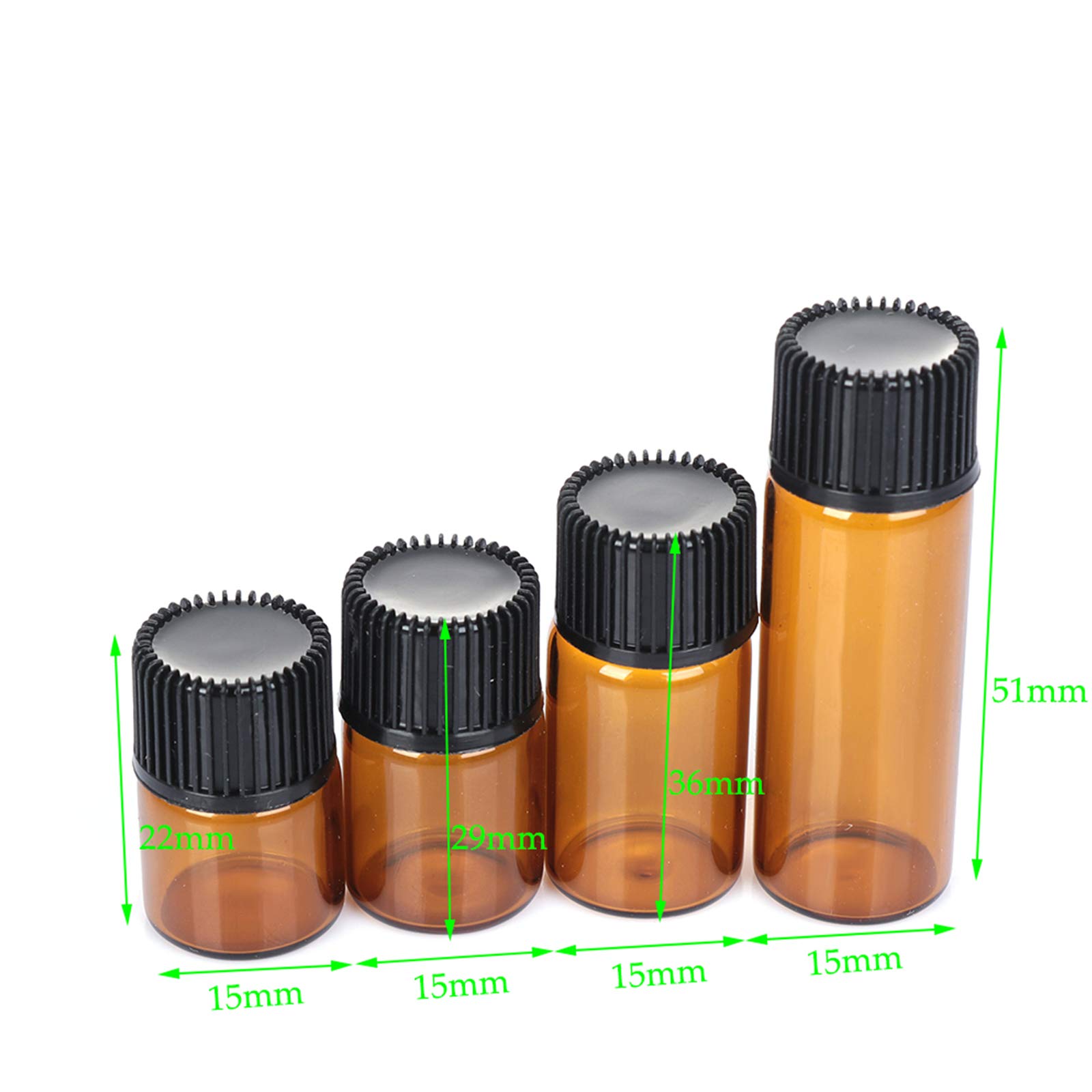 Produktbild von 12er-Set Braune Glasflaschen 30 Ml – Borosilikat-Probenfläschchen Mit Schraubverschluss, Ideal Für ätherische Öle, Parfüm, Reagenzien & Chemikalien, Inkl. Etiketten