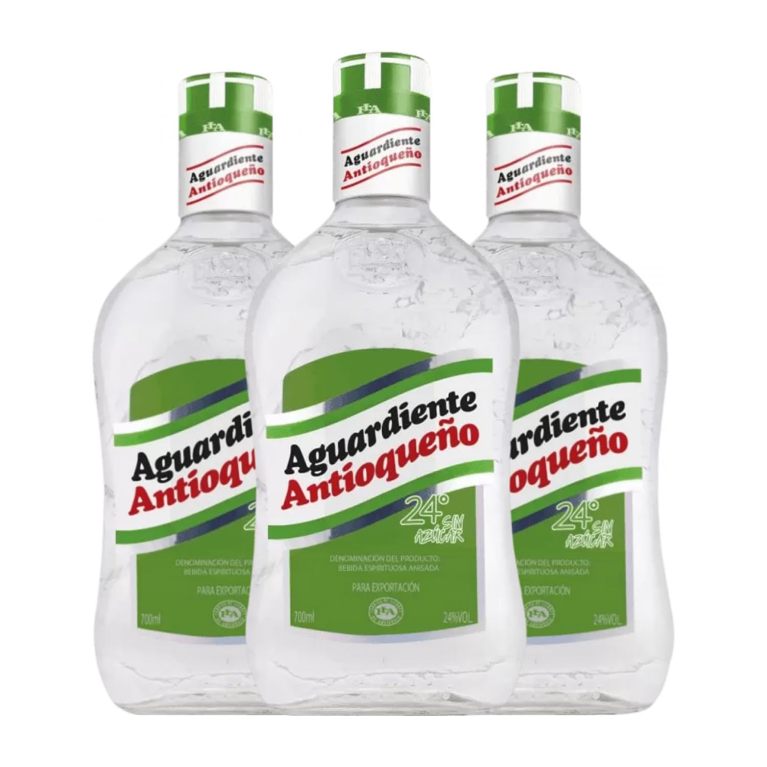 Orujo Aguardiente Aguardiente Antioqueño Sin azúcar 1 L (Caja de 3 Botellas de 1 L)