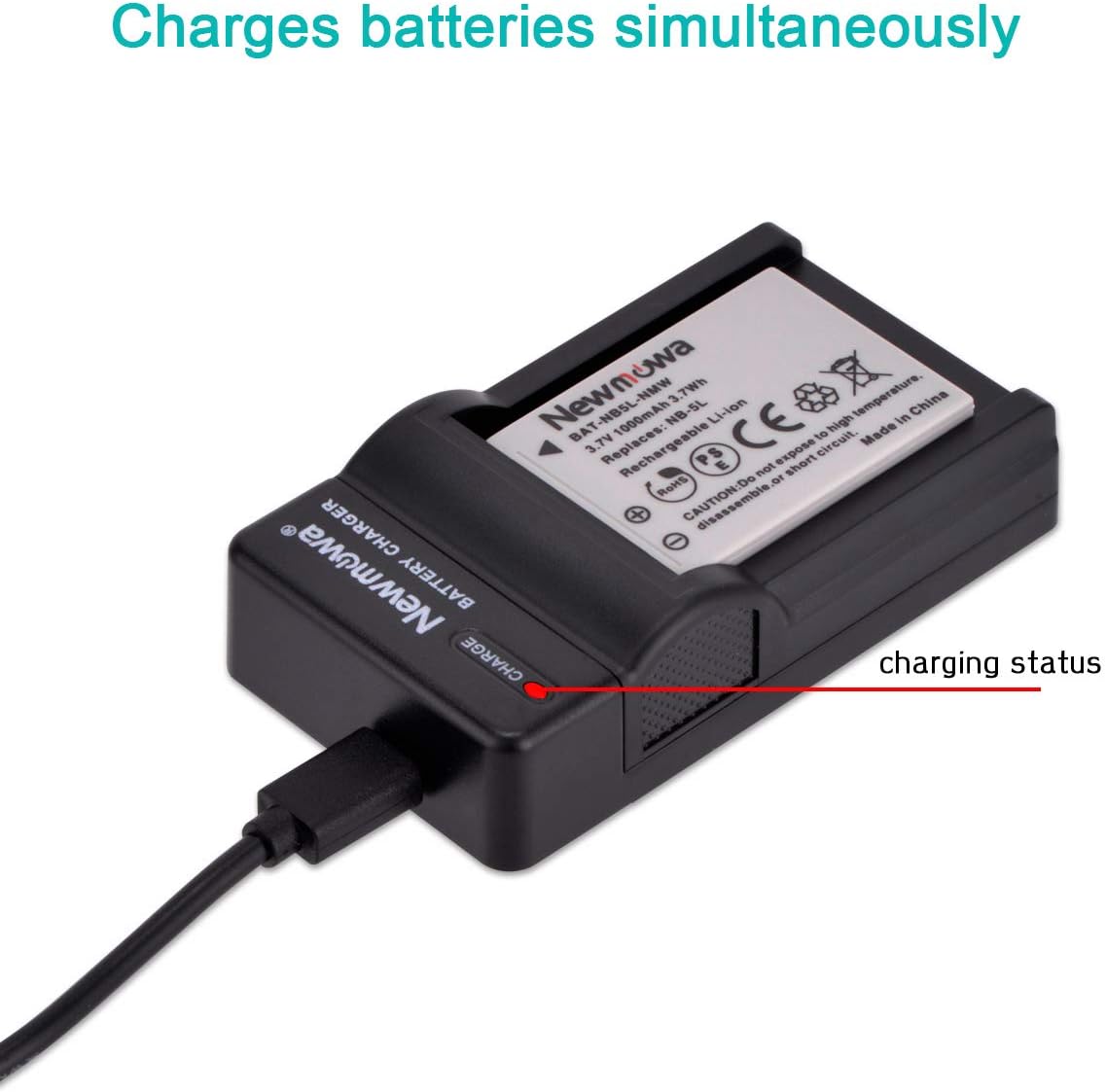 Multiple charging options for Newmowa USB charger