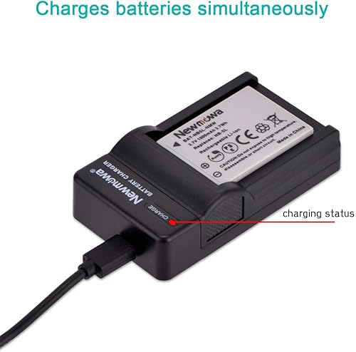 Miniatura 4 de Newmowa Batería de repuesto NB-5L (paquete de 2) y cargador USB portátil para Canon NB-5L y Canon PowerShot S100, S110, SD790IS, SD850IS, SD870IS,