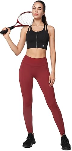 Miniatura 7 de Yvette Sujetadores deportivos para mujer de alto impacto con cremallera frontal para busto grande, soporte completo, espalda cruzada, entrenamiento