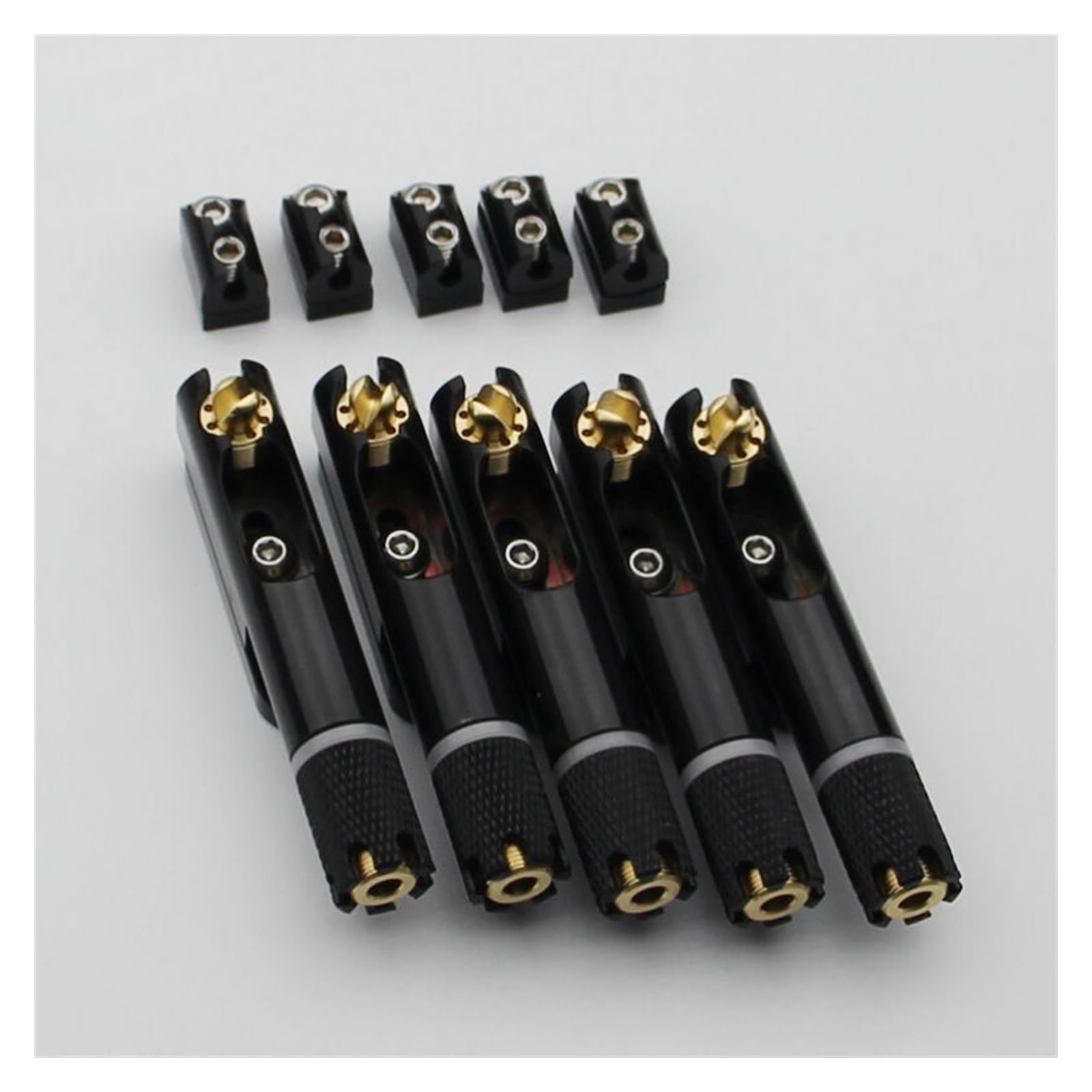 mostek gitarowy Mostek Gitarowy, Bezgłowy, Pojedynczy, Stały, Mosiężny Mostek Wentylatora (Color : 5 piece)