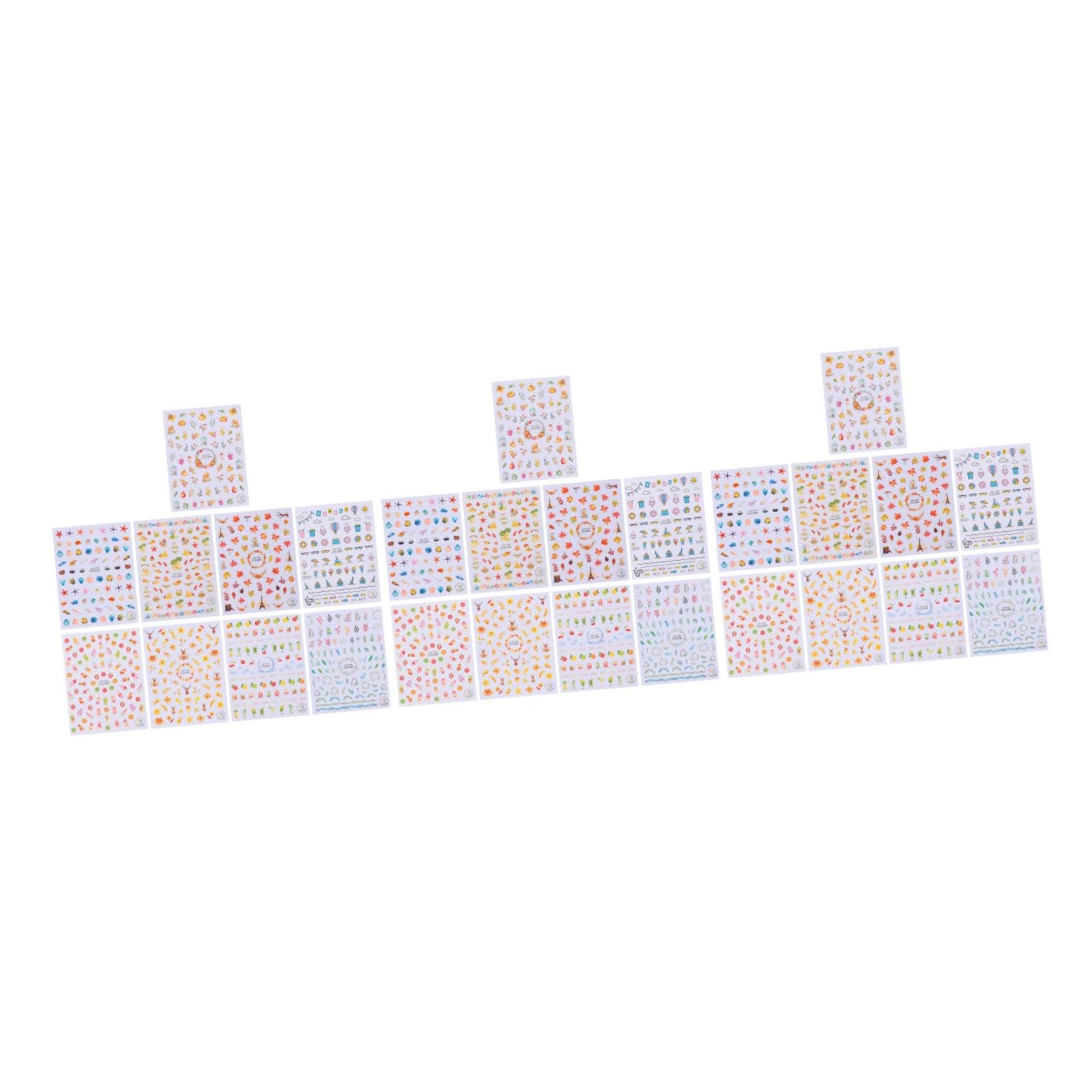 VICASKY 3 Set Adesivi Per Unghie Decorativi Stickers Autoadesivi Per Nail Art Con Design Vari Per Manicure Diy 9 Fogli*3