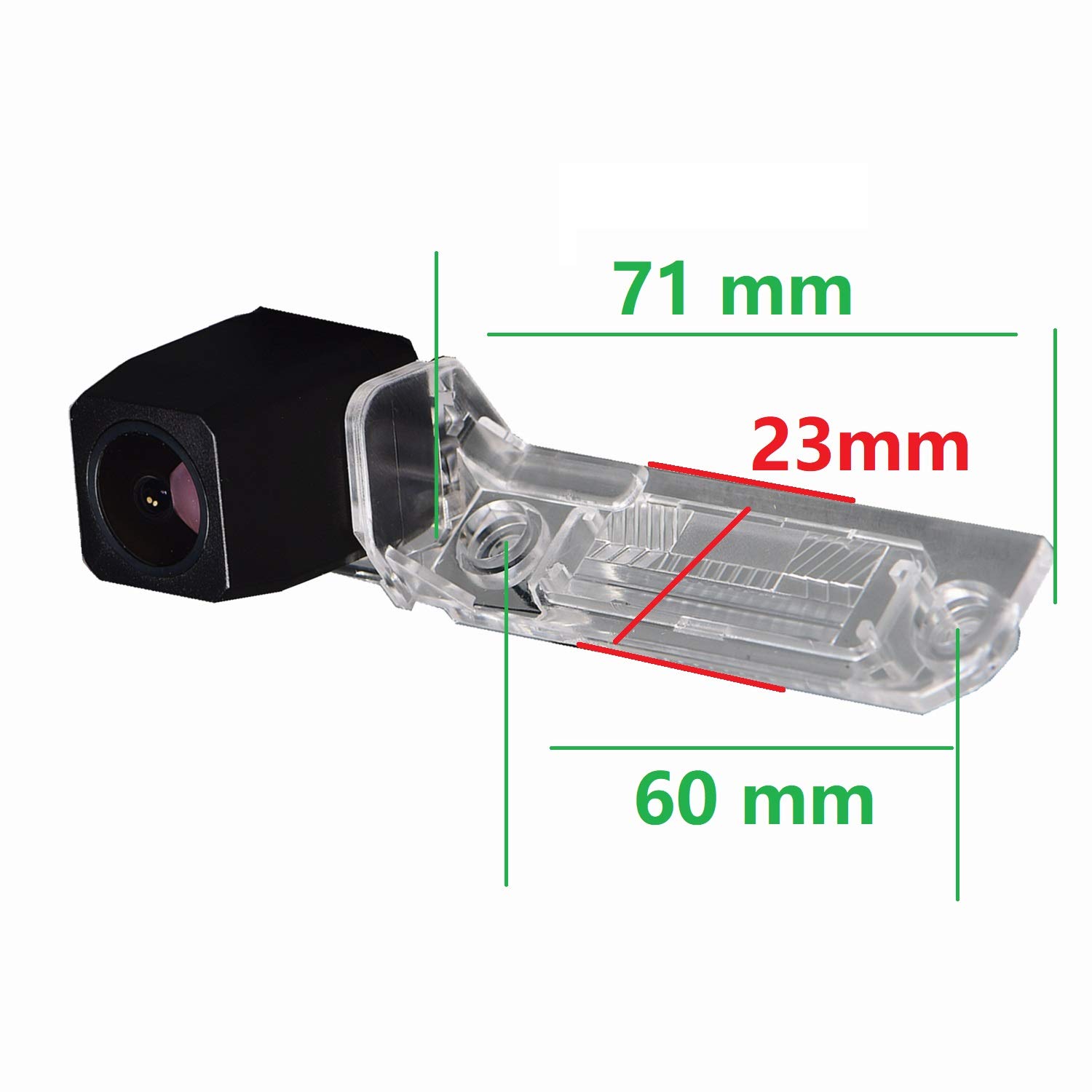 Color Vista Posterior de la cámara cámara de visión Trasera con líneas de cuadrícula como luz de la matrícula,Ayuda Sensor de Aparcamiento para B5/Touran/Golf Plus 2004-2007/T5 Transporter/Multivan