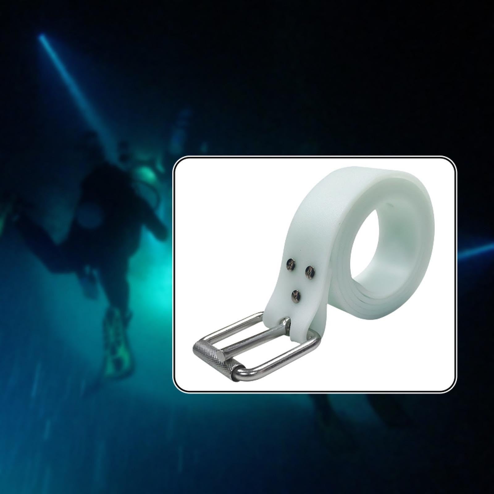 F Fityle Ceinture de lestage phosphorescente réglable et Polyvalente de 1,55 m pour la plongée en apnée et la plongée sous-Marine en Grotte.