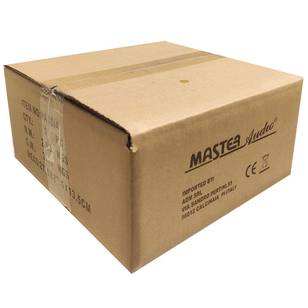 1 WOOFER MASTER AUDIO PA10/4 altoparlante diffusore da 25,00 cm 250 mm 10" da 300 watt rms e 600 watt max con impedenza 4 ohm per casa feste discoteca sensibilità 93 db, 1 pezzo