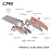 CJRB Crag Folding Pocket Knife, 3.43 D2 Steel Blade Copper Handle EDC Knife with Pocket Clip for Men Women Camping Survival Hiking, Stone Wash (J1904)