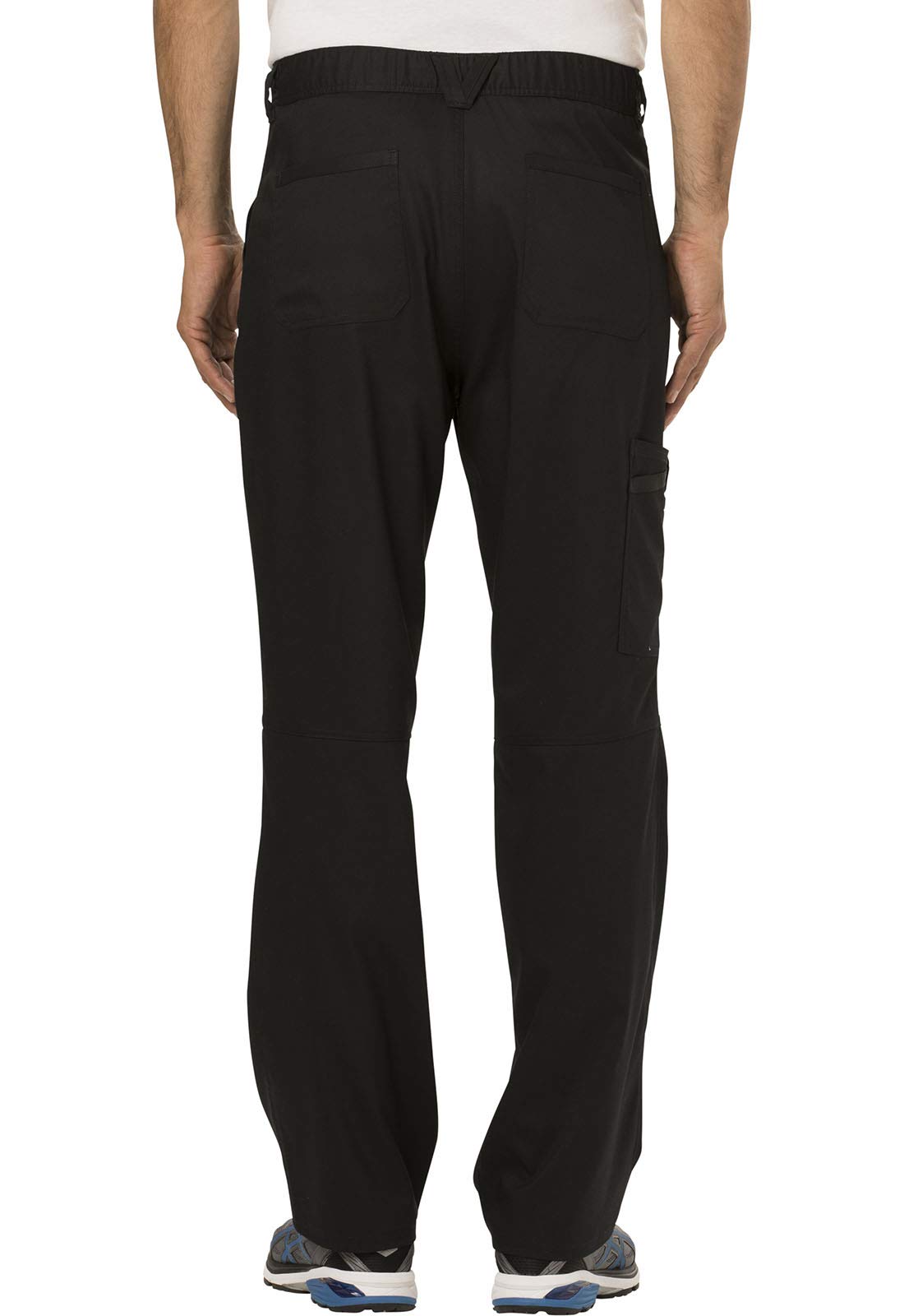 Cherokee Damen-Schlupfkasack Workwear Revolution WW690 Tuckable V-Ausschnitt Top & WW140T Hosenschlitz vorne, Schwarz - M Top/S Hohe Hose