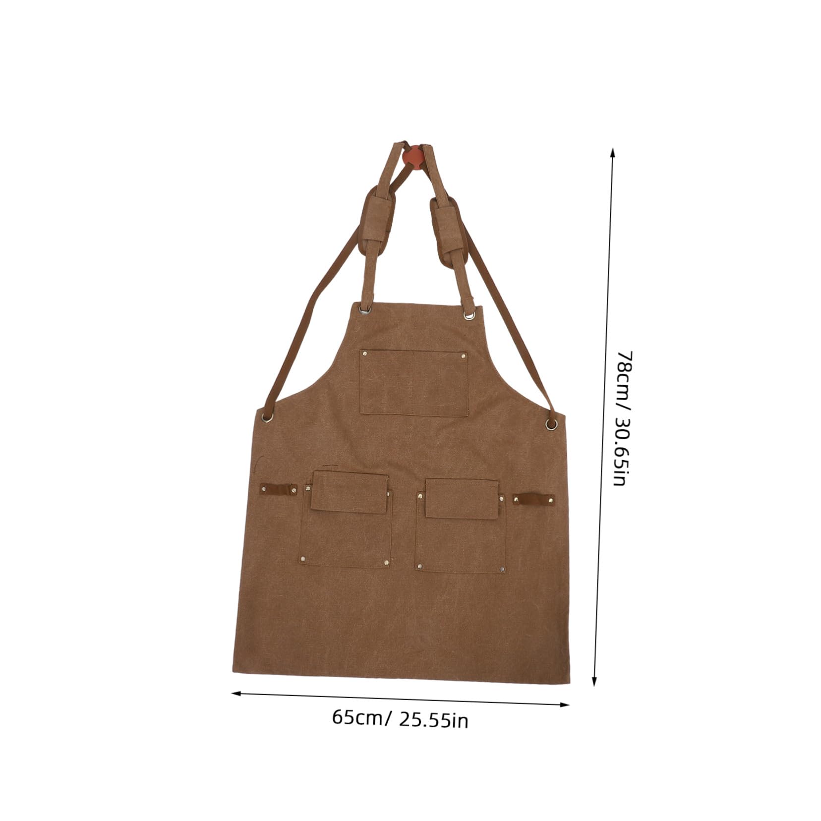 LIFKOME Delantal de Trabajo de Lona para Hombres con Bolsillos Múltiples Correas Ajustables Resistente y Protector para Carpintería Jardinería Cocina y Tareas Profesionales