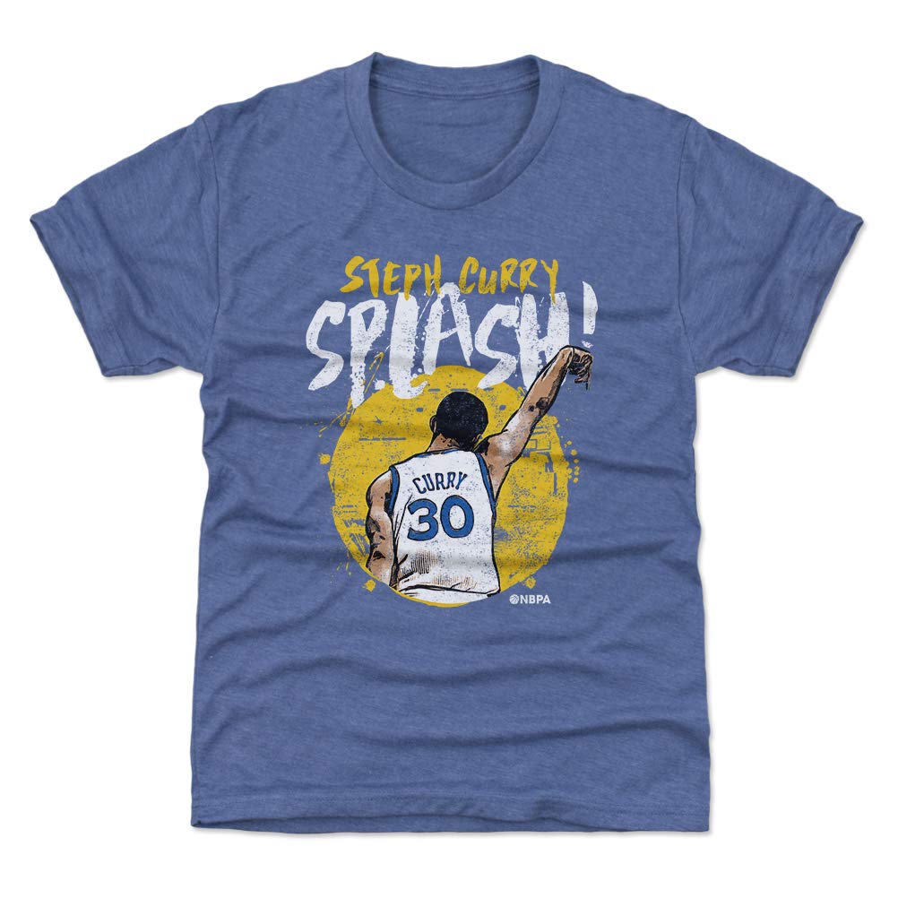 500 LEVEL Steph Curry Youth Shirt (Kids Shirt, 10-12Y Large, Tri Royal) - Steph Curry Splash Y WHT