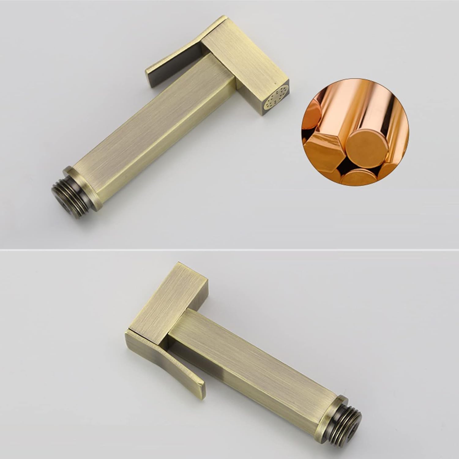 Bidet Attachment for Toilet Handheld Toilet Bidet Sprayer Kit Toilet Spray Gun Attachment Cold Water Brass with Hose Hand Shower for Toilet Set,Blue Antique B1(Blue Antique B1)