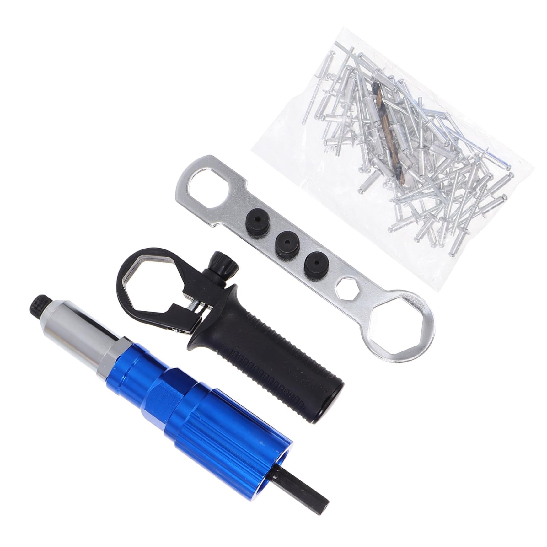 1 Ensemble Adaptateur De Rivet Électrique Avec Outil De Conversion Pour Tirage De Rivets Avec Et Foret Aluminium Alloy