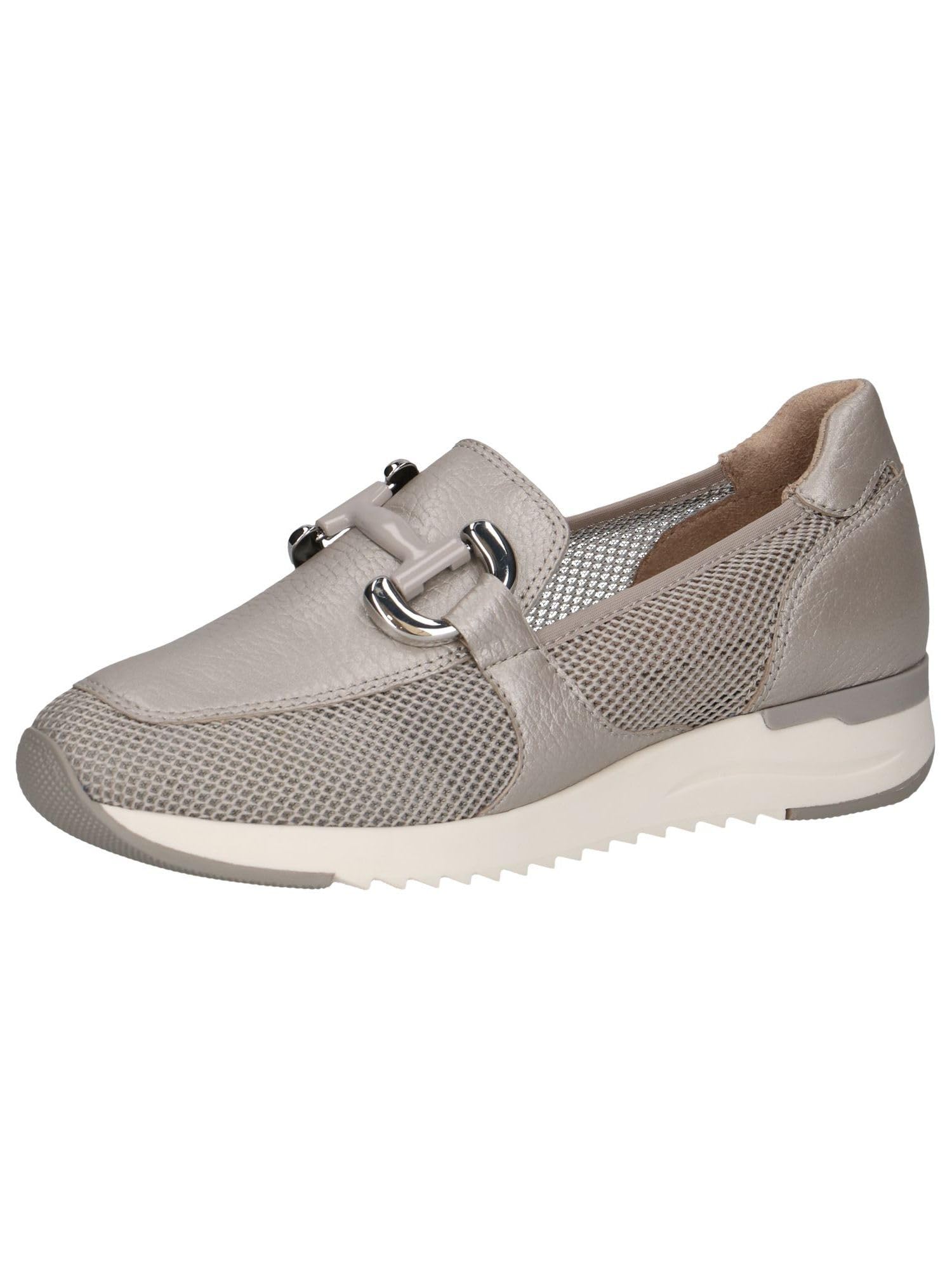 CAPRICE Women's platform loafers Sporty, Gray (Grey Comb), 7.5 UK