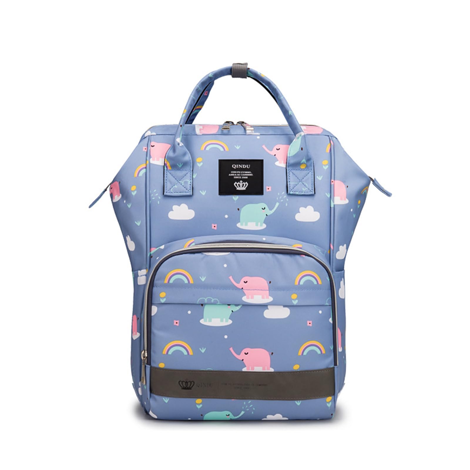 SONARIN High Capacity Multifunctional Baby Changing Bag Backpack,Stylish Waterproof Diaper Bag Portable Travel Nappy Changing Bag Maternity Bag with Stroller Straps(Elephant)