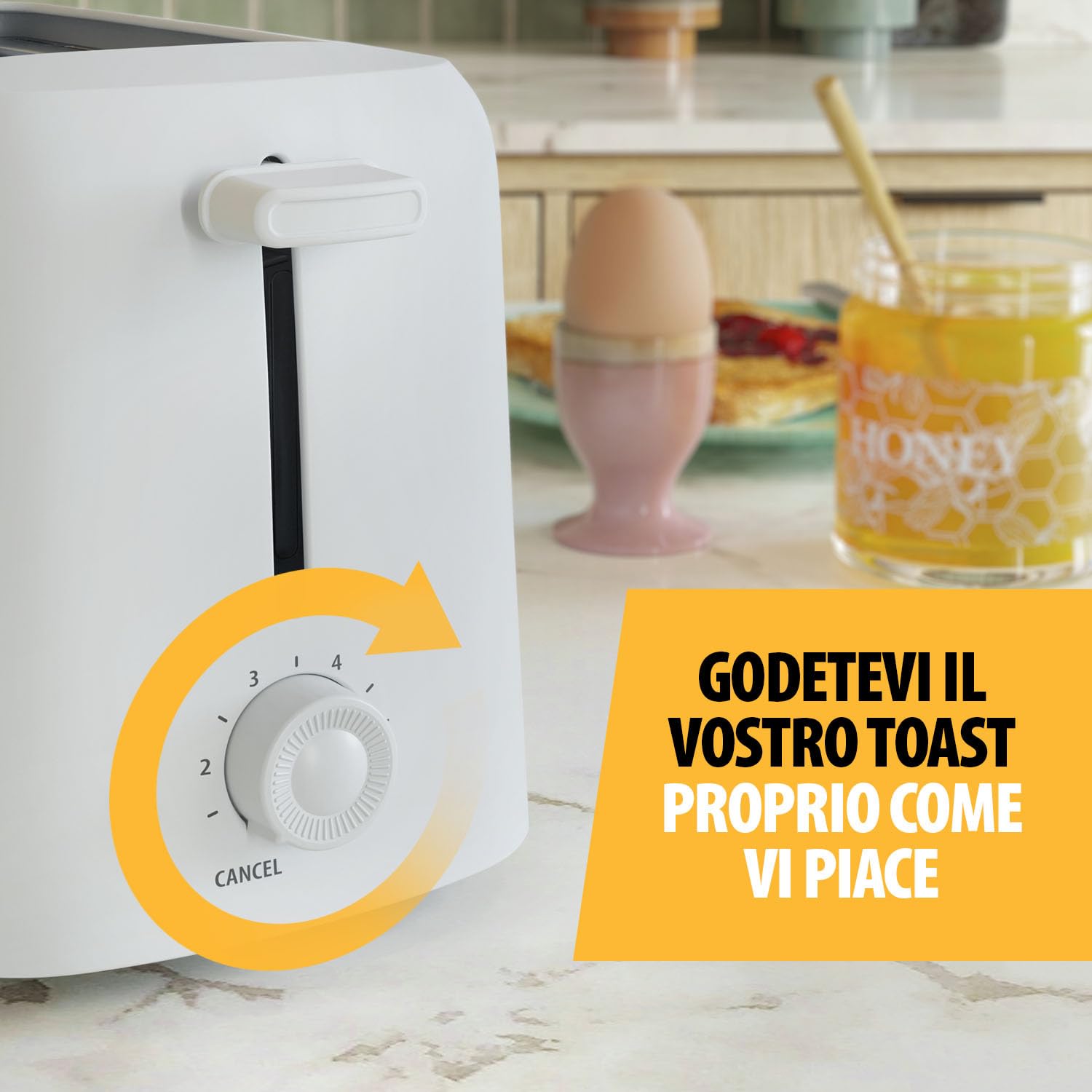 Tristar Tostapane, 2 Fessure, 650W, 6 Livelli di Doratura, Funzioni Scongelamento, Riscaldamento e Annullamento, Spegnimento Automatico, Vassoio Briciole, Scalda Panini, BR-1061