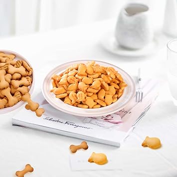2Pcs Goldfish and Dog Bone Cookie Cutter Set, FAURAPMNG 25-Cavity Mini Stainless Steel Mold for Baking Crackers, Non-Stick Small Animal Shapes Dough Cutters for Party Treats and Pet Snacks