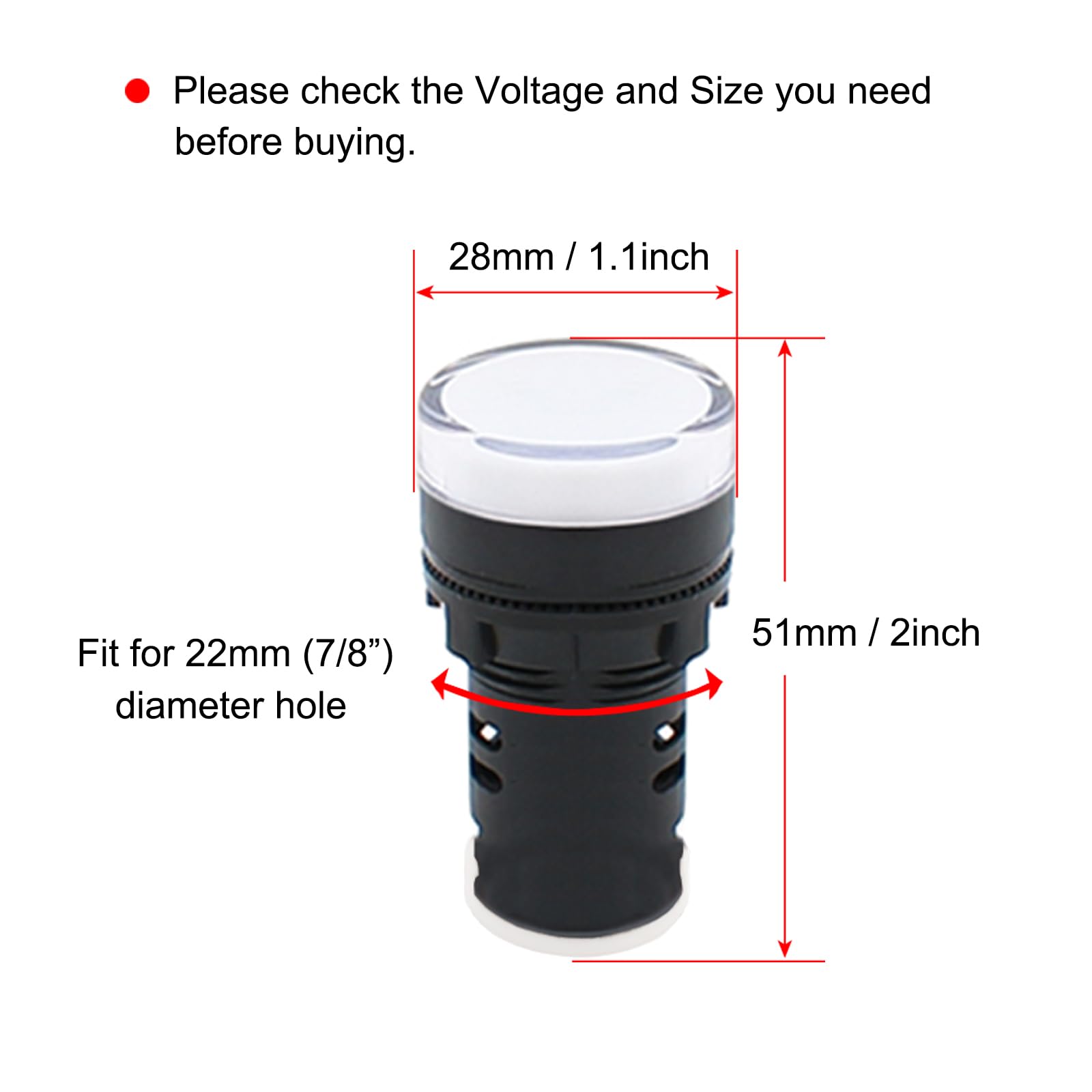 eyeknow74です Amazon.com: VictorsHome LED Indicator Light AC/DC 24V 20mA