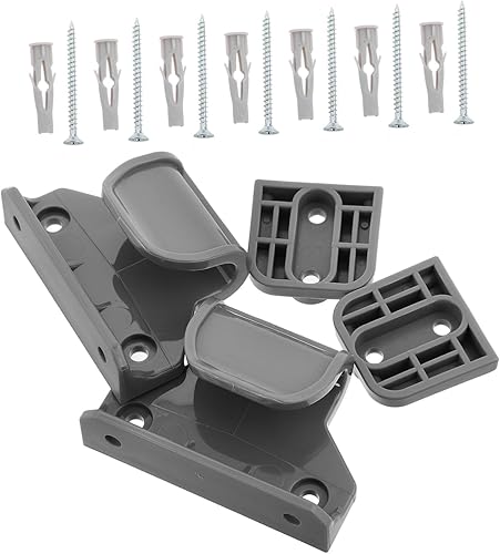 DECHOUS Kit de herrajes para puerta retráctil, piezas de repuesto de barrera de seguridad de plástico con accesorios perforados, fácil instalación