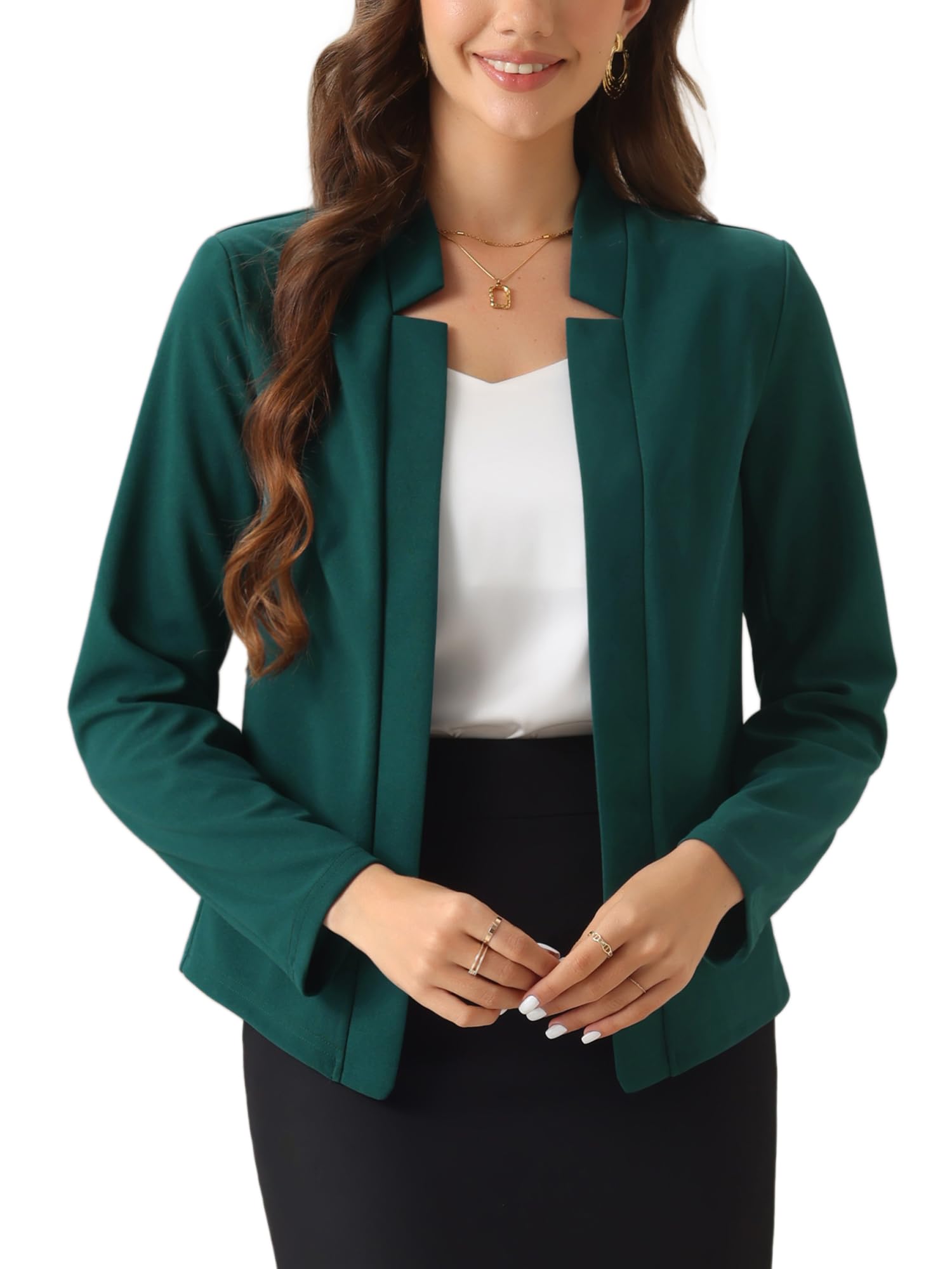Allegra K Womens Work Office Blazer Notch Collar Long Sleeve Business Casual Open Front Blazer