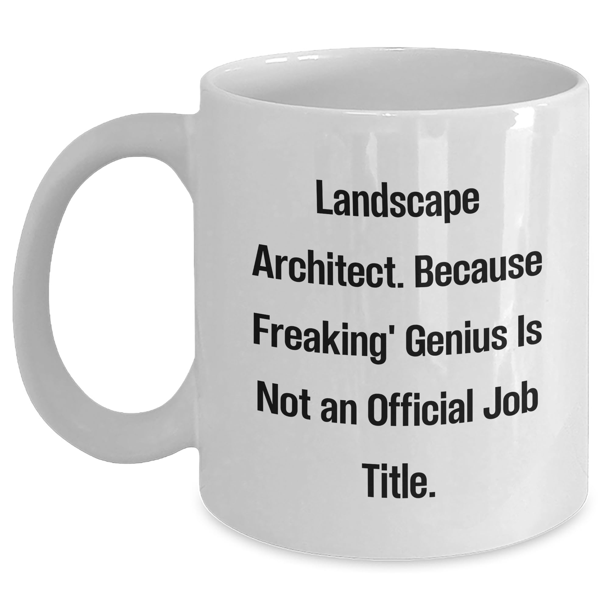 Landscape Architect Funny White Coffee Mug Gifts for genius at Work Birthday Presents from — funny ceramic mug from ShopProudGifts