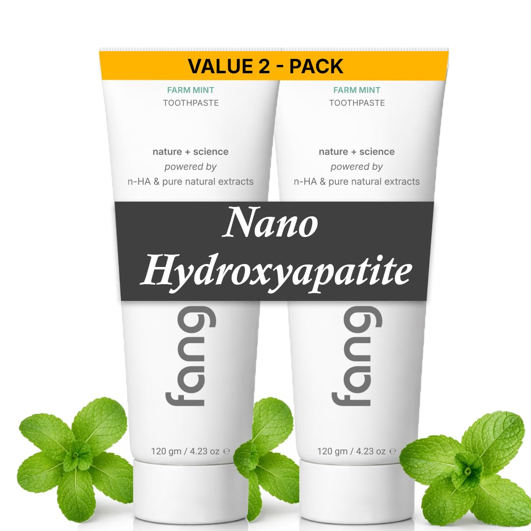 Fang Farm Mint Natural Toothpaste|Fluoride Free Hydroxyapatite|Teeth Whitening|Heals Sensitive Teeth|Fights Cavities,Gum Diseases & Bad Breath|SLS & Chemical Free|Organic, Vegan thumbnail 11